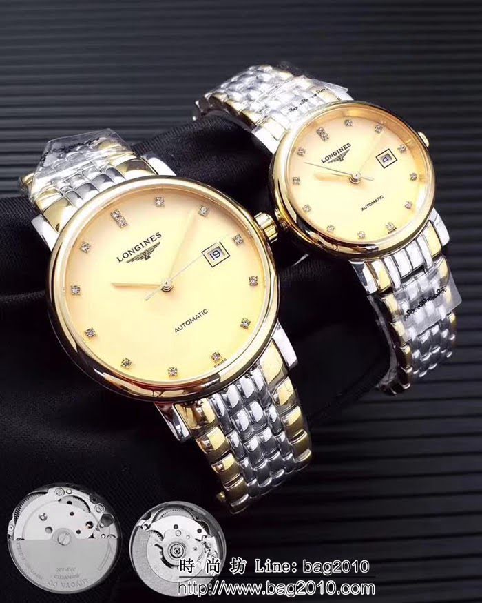 LONGINES浪琴 經典瑰麗 情侶機械對表 WSS1485
